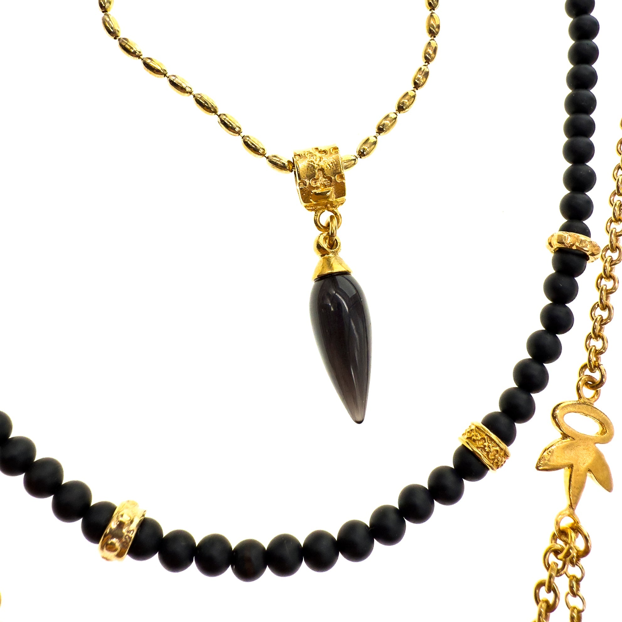 NK 25g27 Triple Layered Talisman Necklace