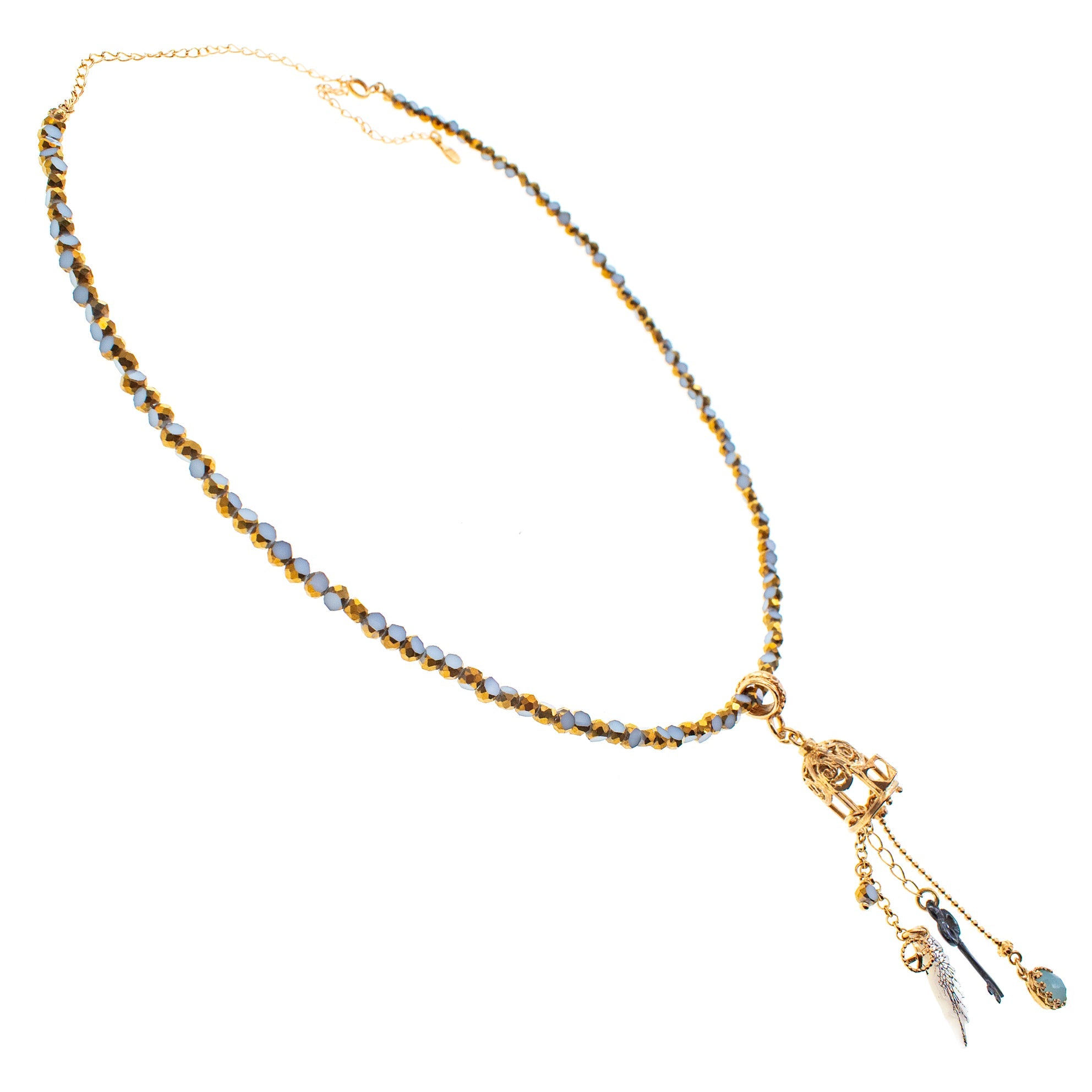 NK 26g04 Enchanted Birdcage Necklace