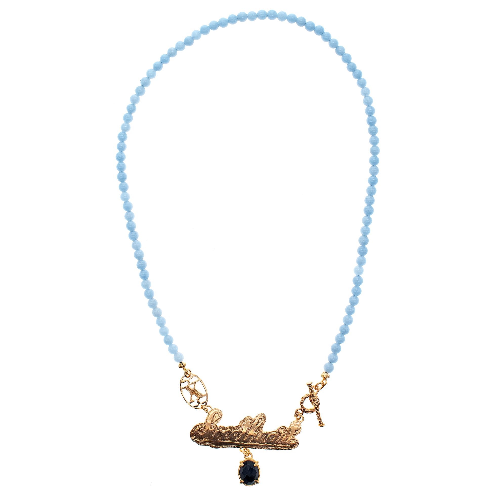 NK 26g08 Blue sweetheart necklace