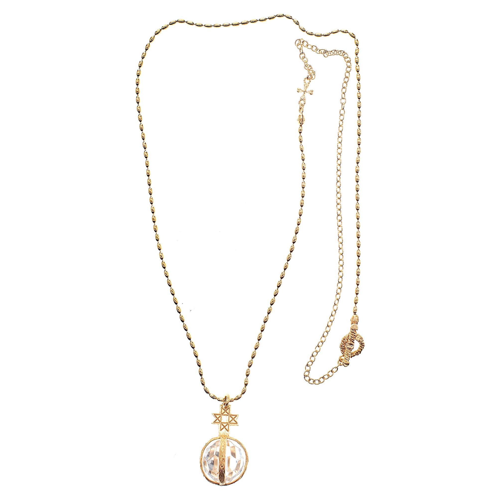 NK 26g11 crystal star orb necklace