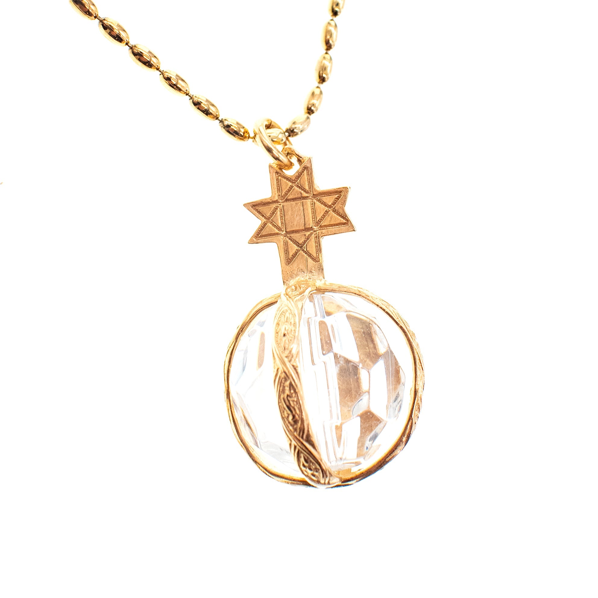 NK 26g11 crystal star orb necklace
