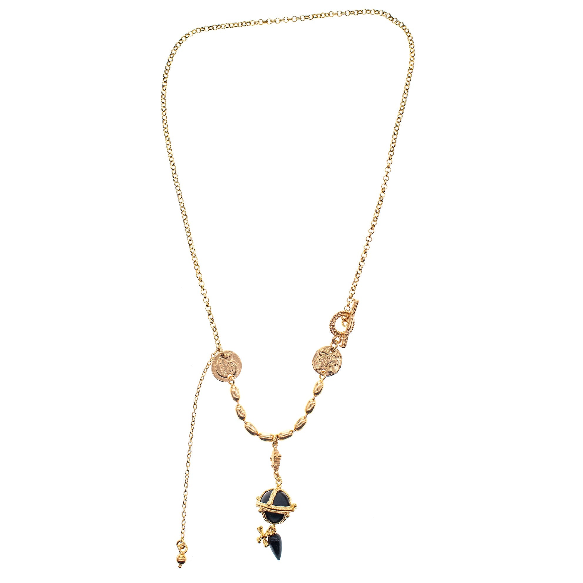 NK 26g12 black royal orb necklace