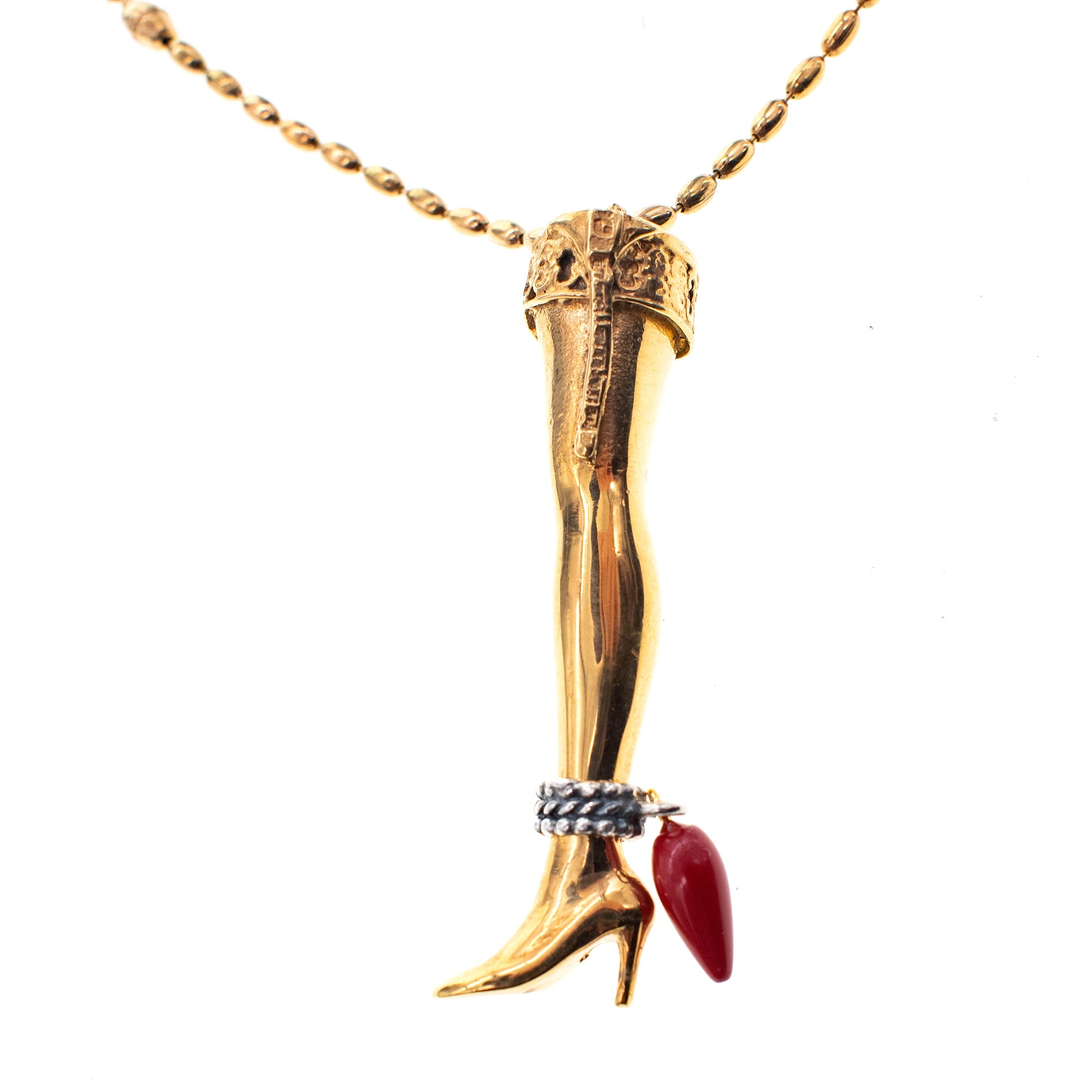 NK 26g13 golden Leg Necklace