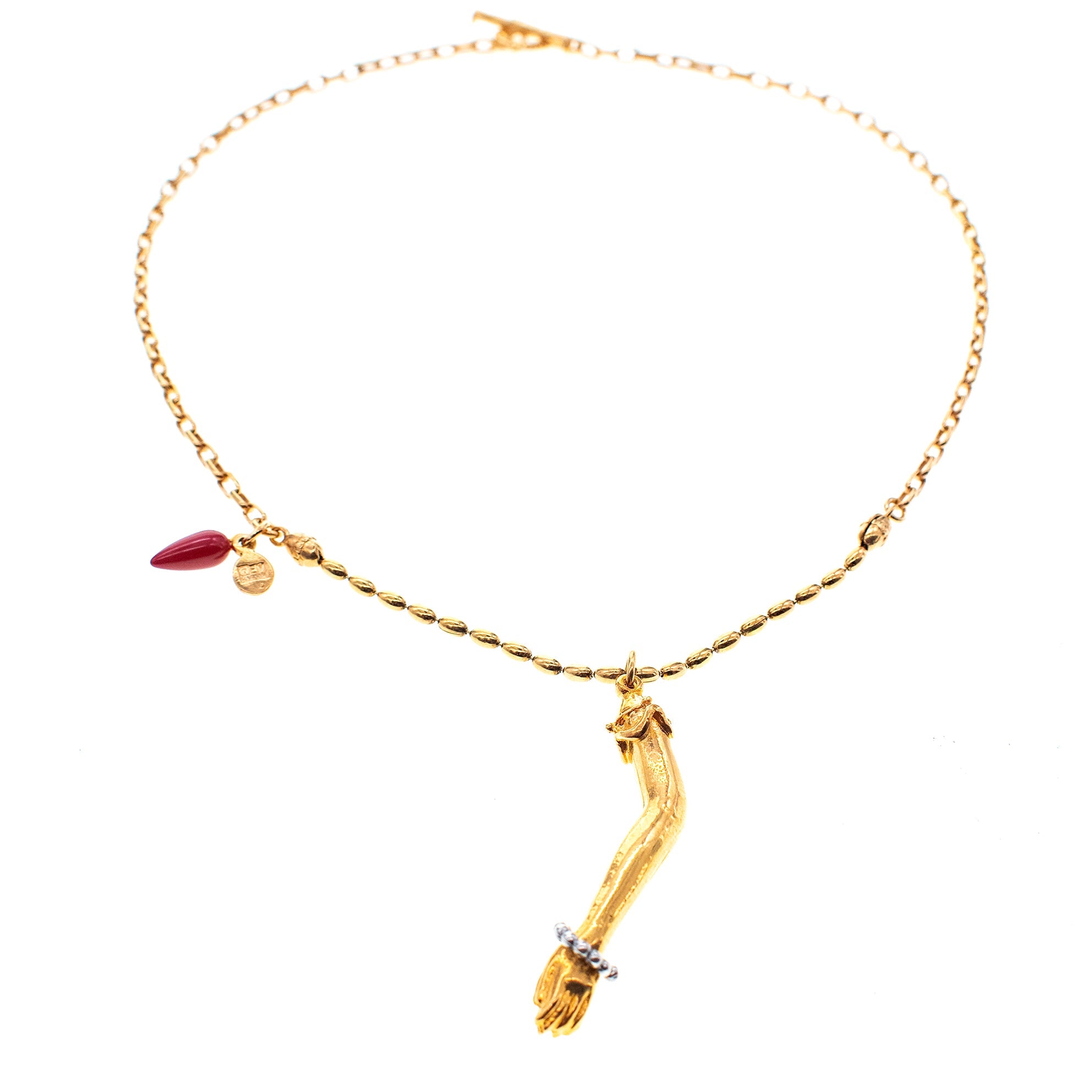 NK 26g14 Golden arm necklace