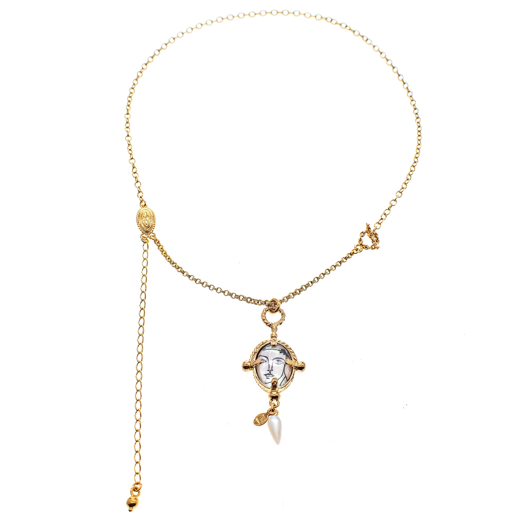 NK 26g15 golden picasso necklace