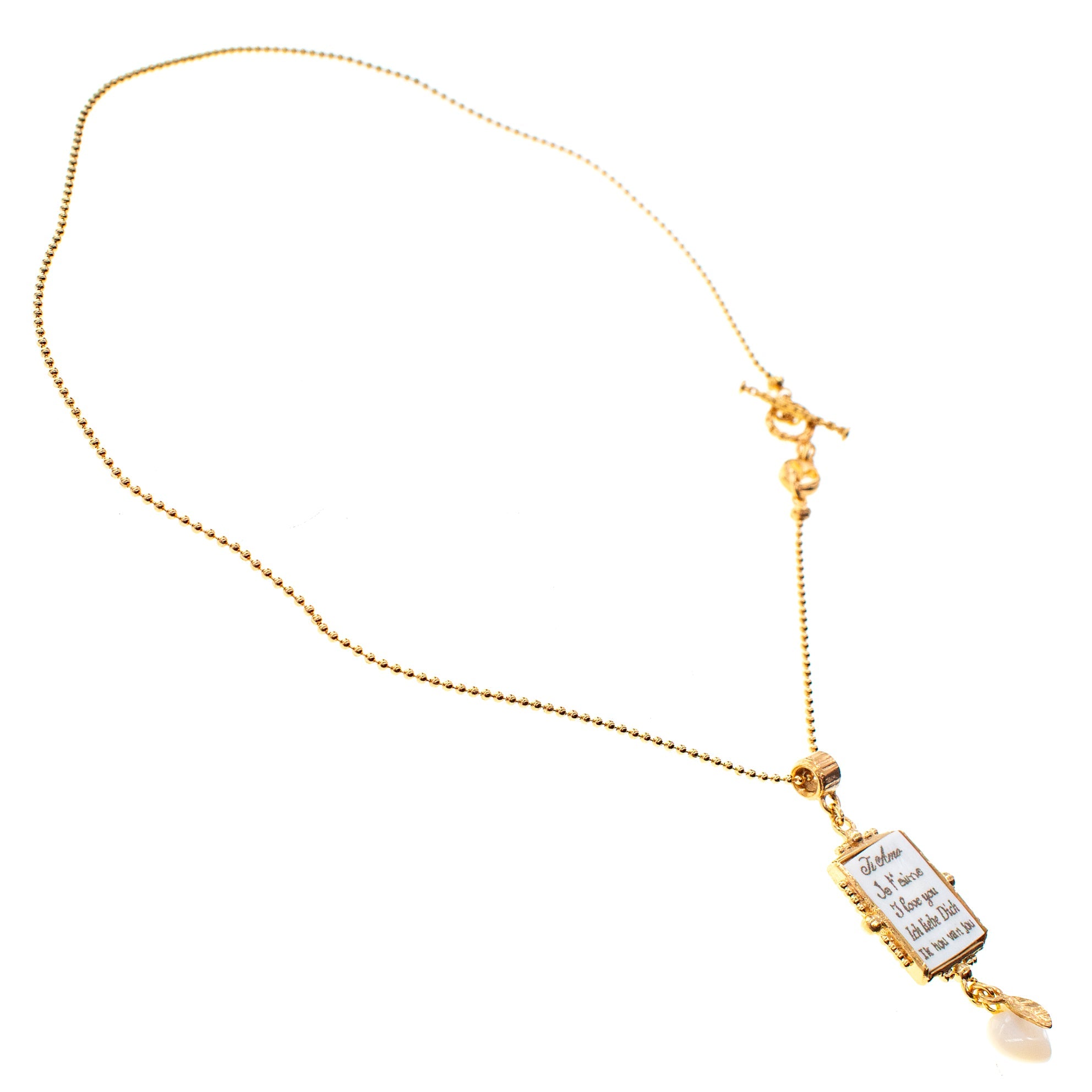 NK 26g16 white love letter necklace