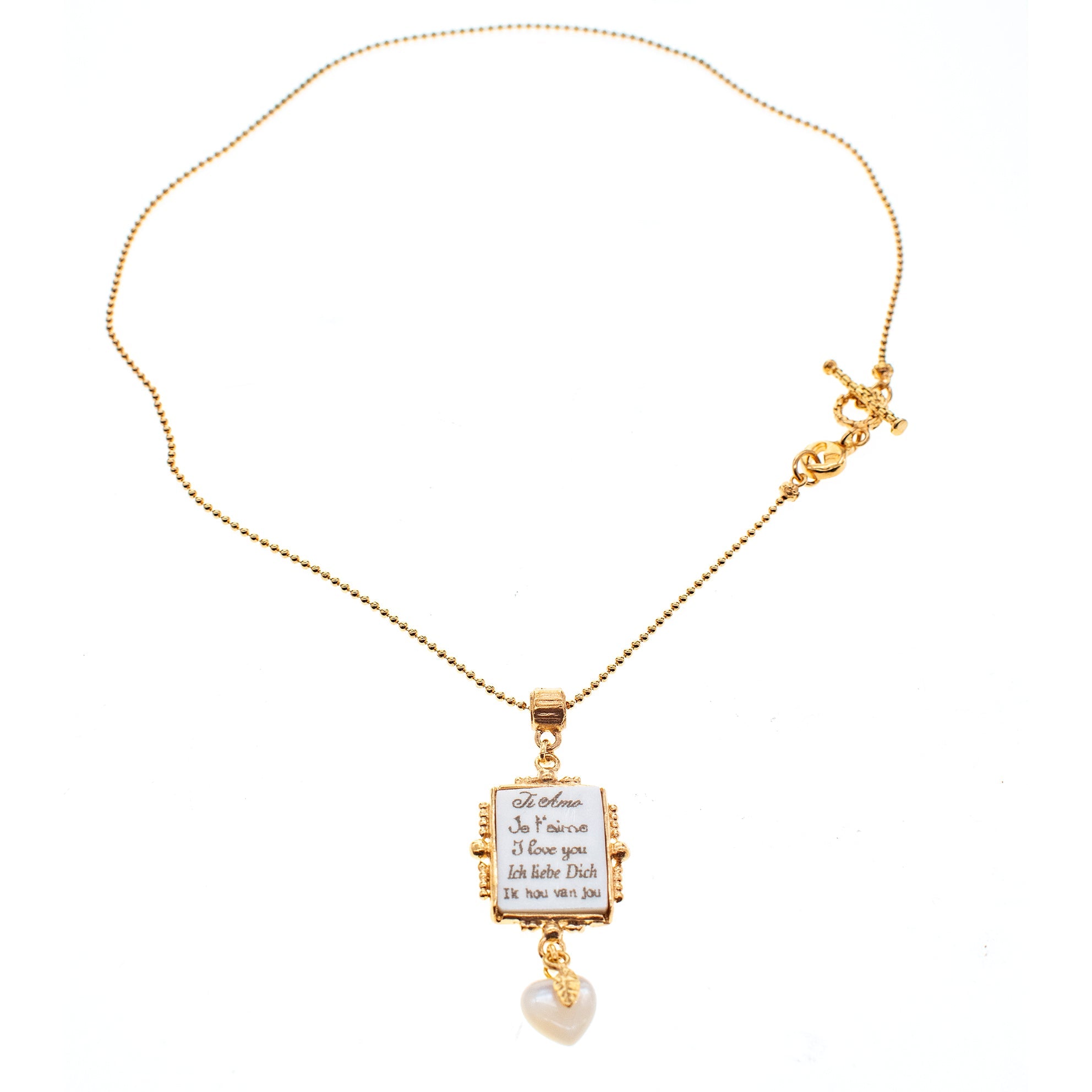 NK 26g16 white love letter necklace