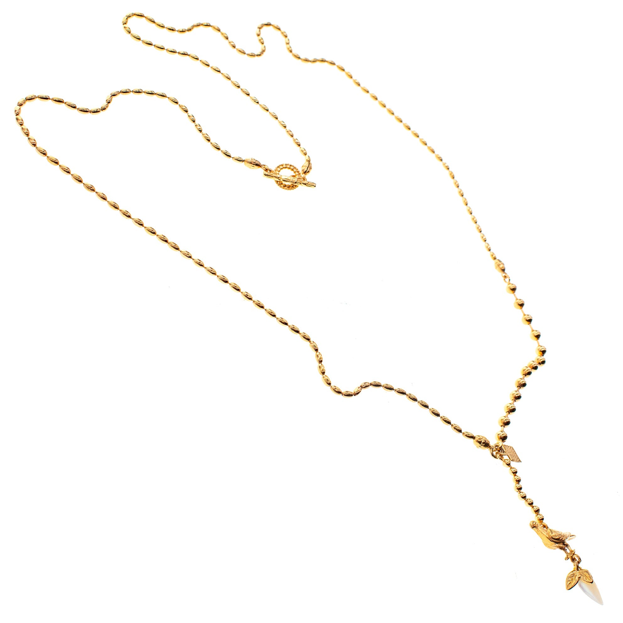 NK 26g18-L Dove Necklace Long white drop