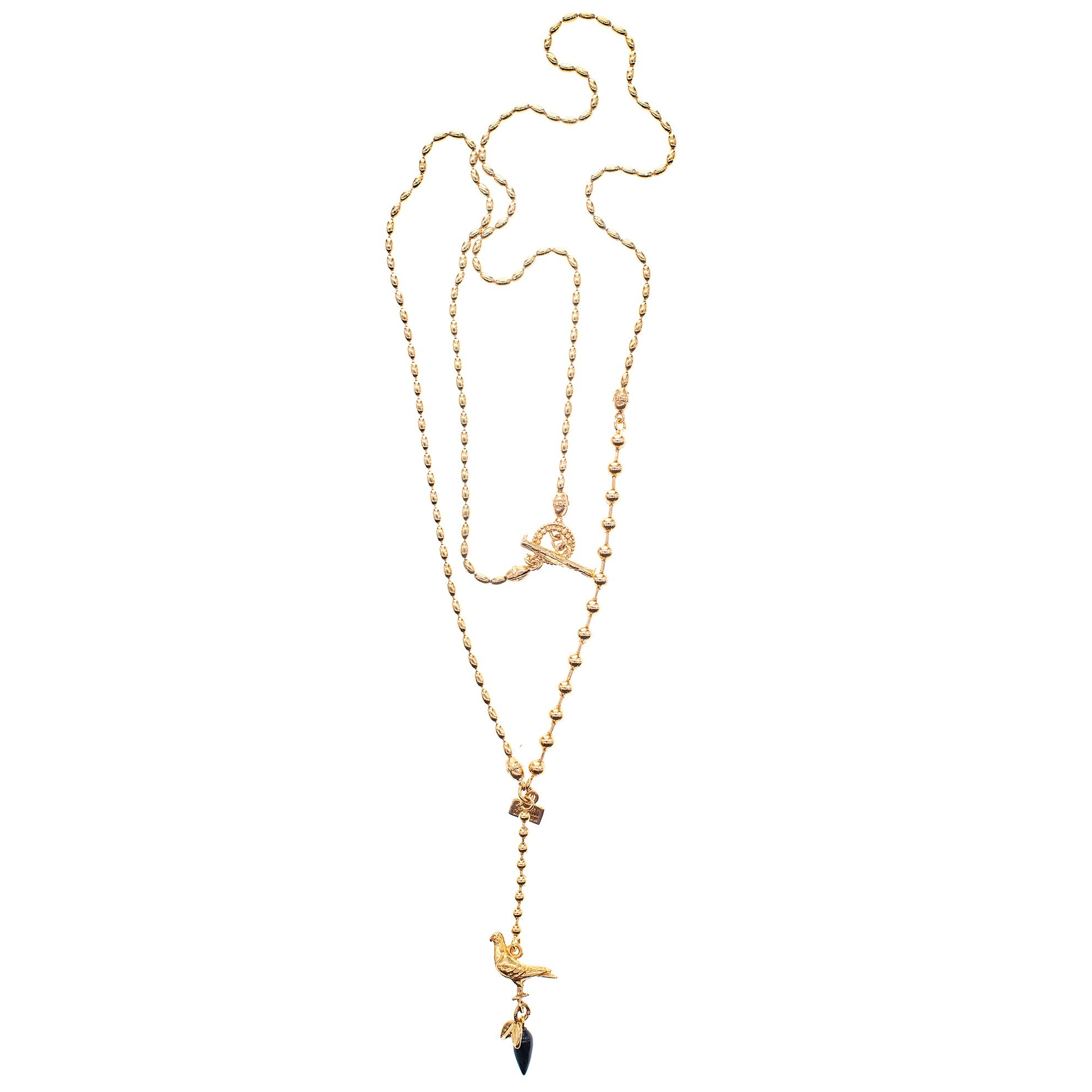NK 26g18-L Dove Necklace Long Black drop