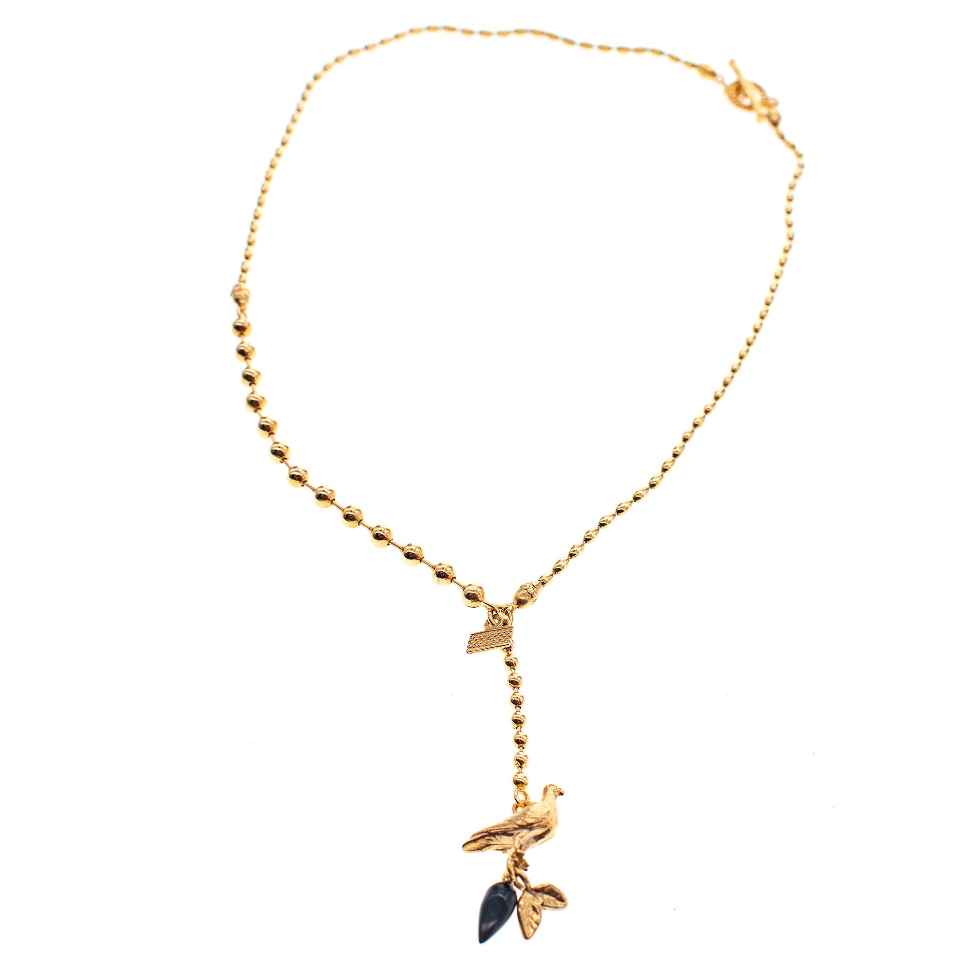 NK 26g18-S Dove Necklace Short black drop