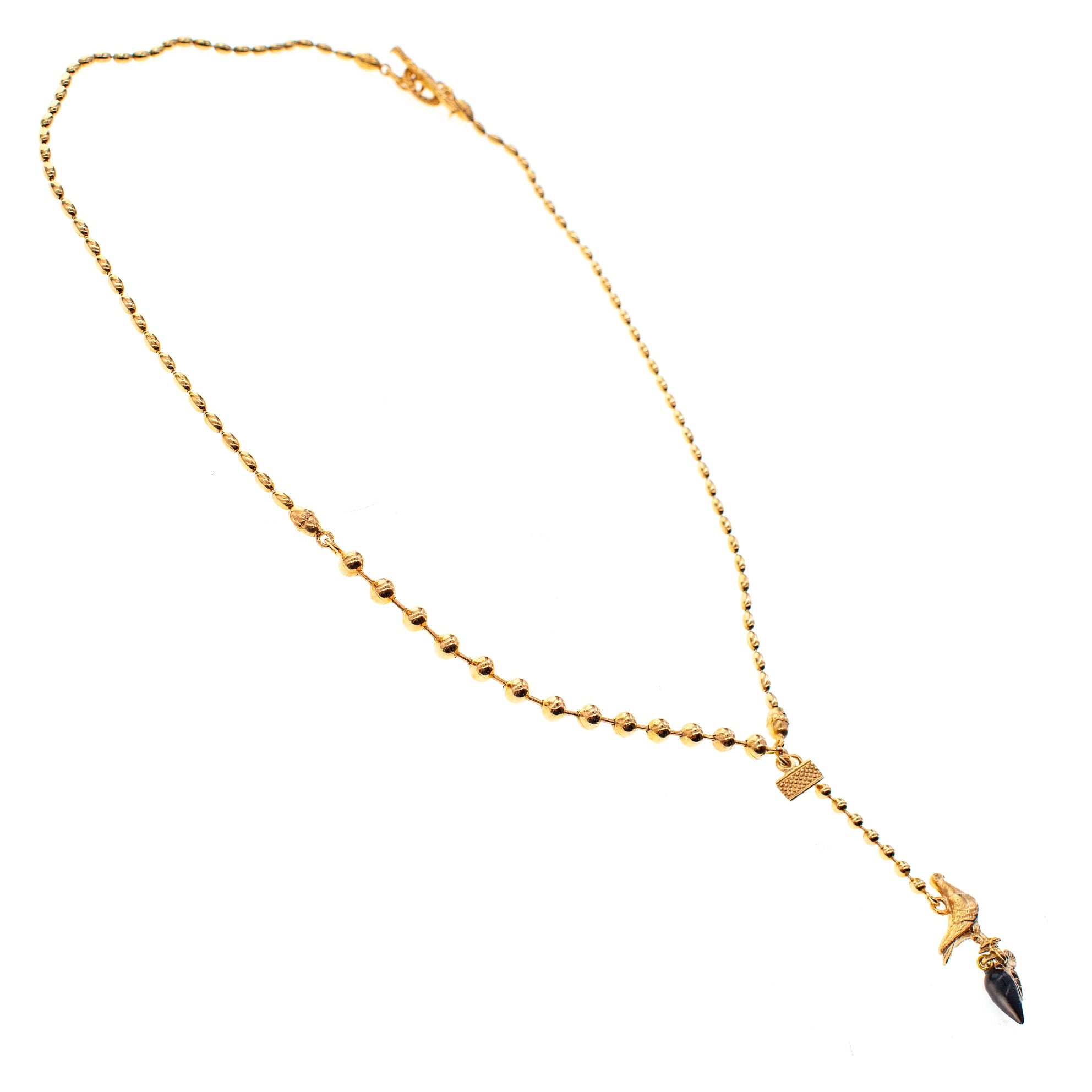 NK 26g18-S Dove Necklace Short black drop
