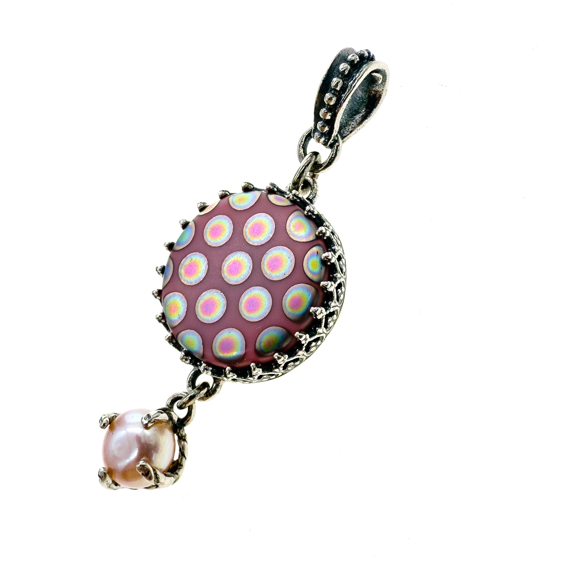 P 25e06 Pink Polkadot pendant