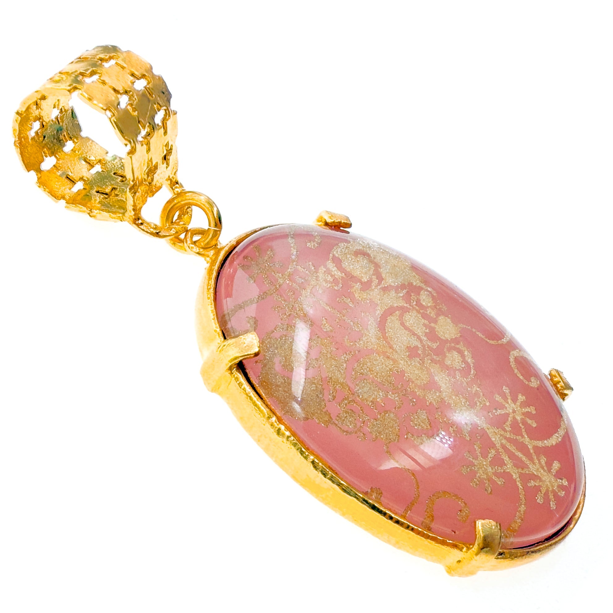 P 25g11C pink Intaglio Pendant