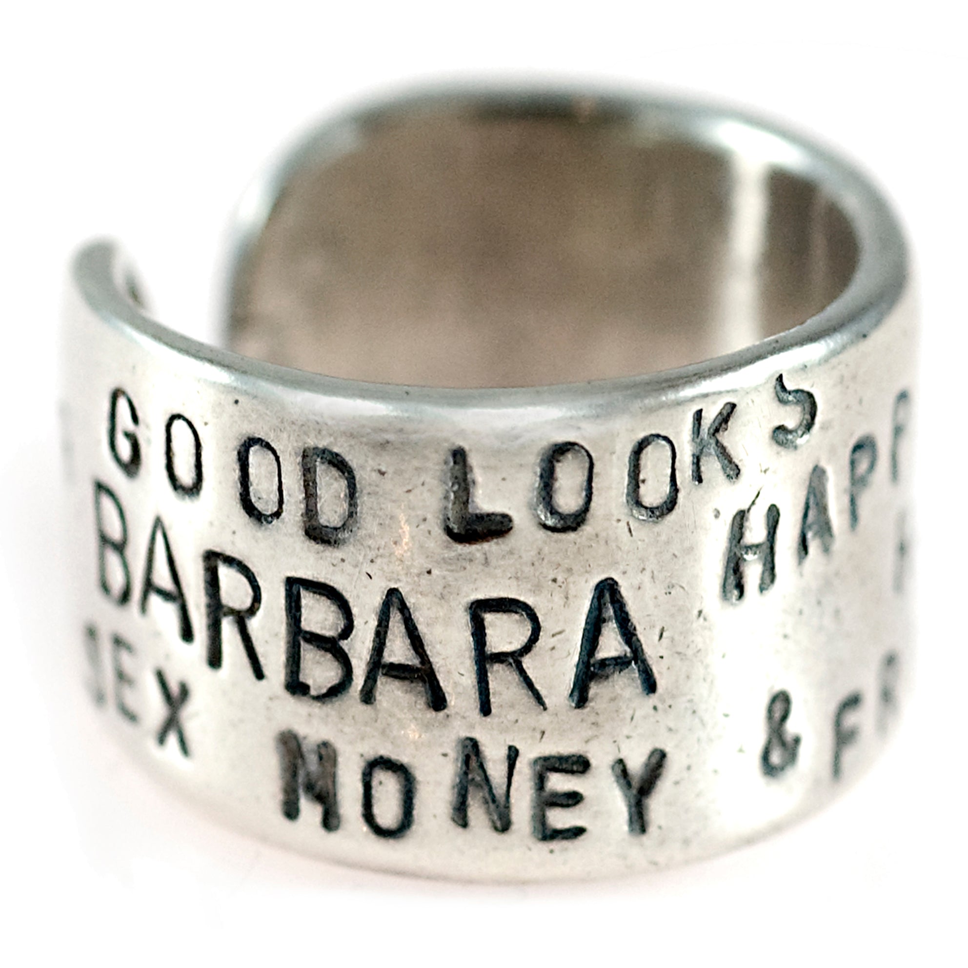 R1001 sterling silver good luck ring