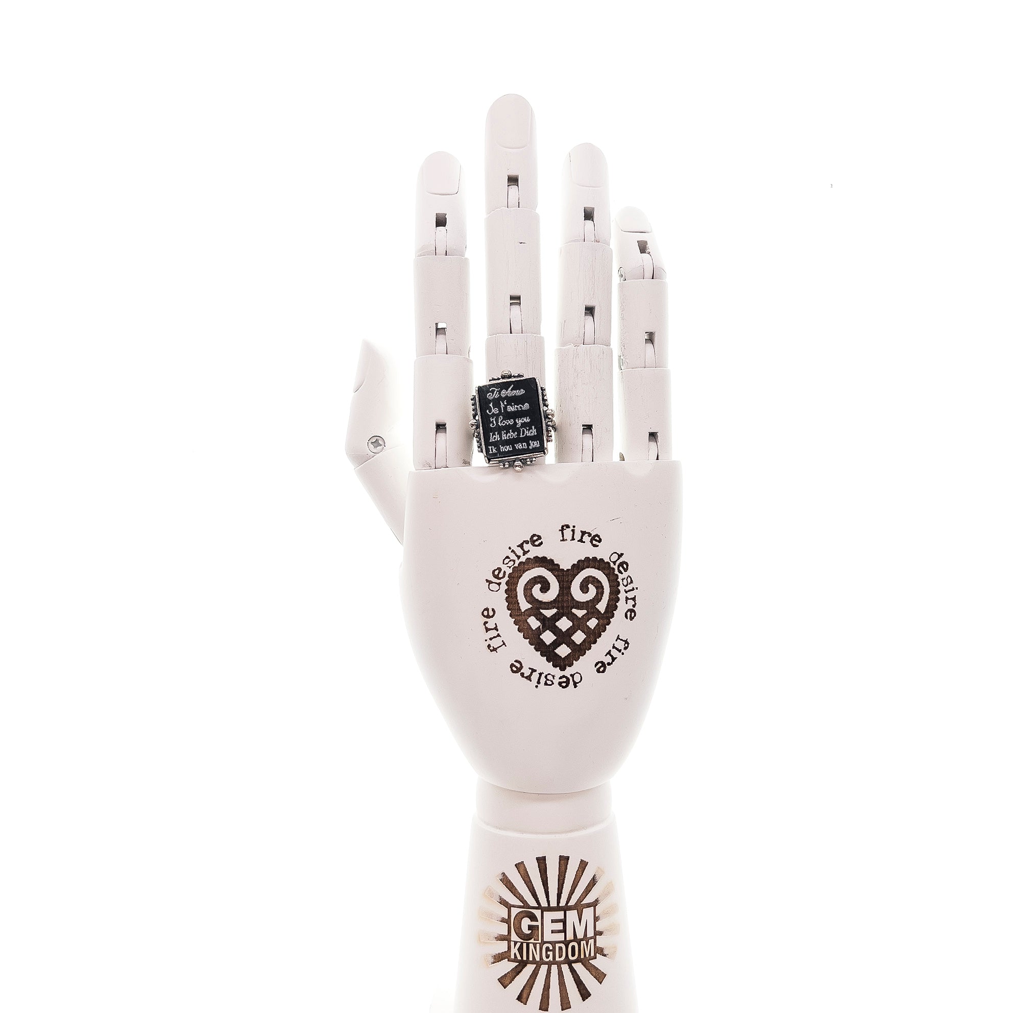 R 24d08B black loveletter ring