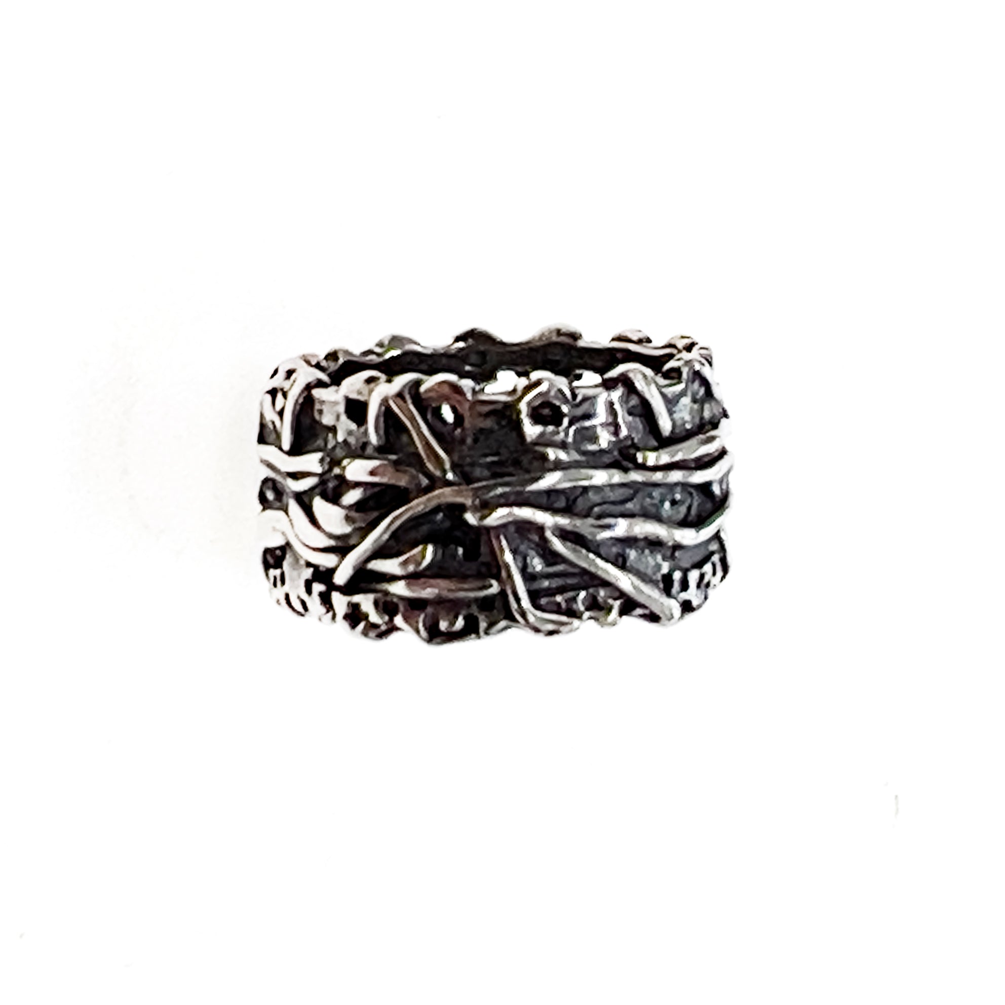 R 24e10 rebel rebel textured band ring