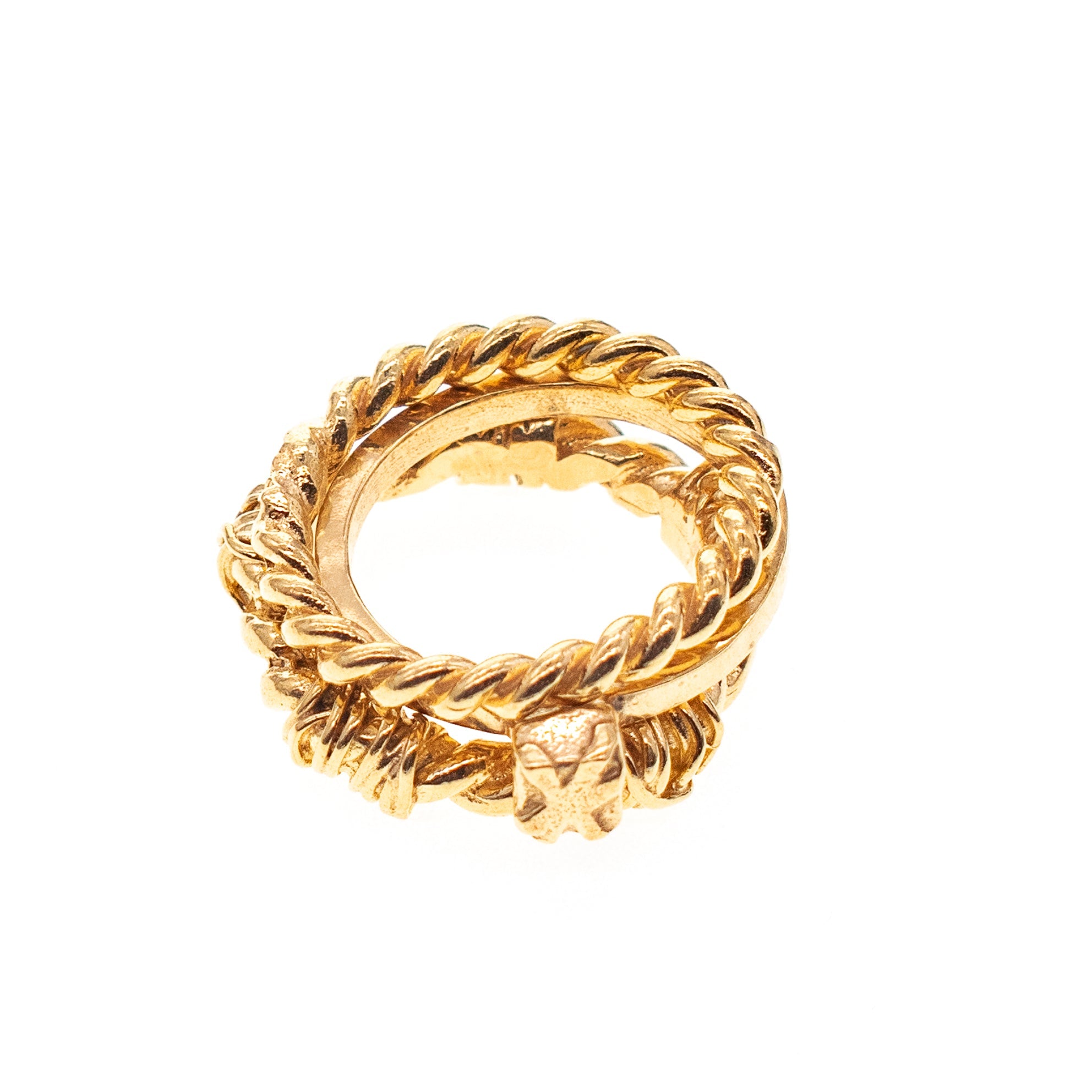 R 24g35 Golden Trio stacking Ring set
