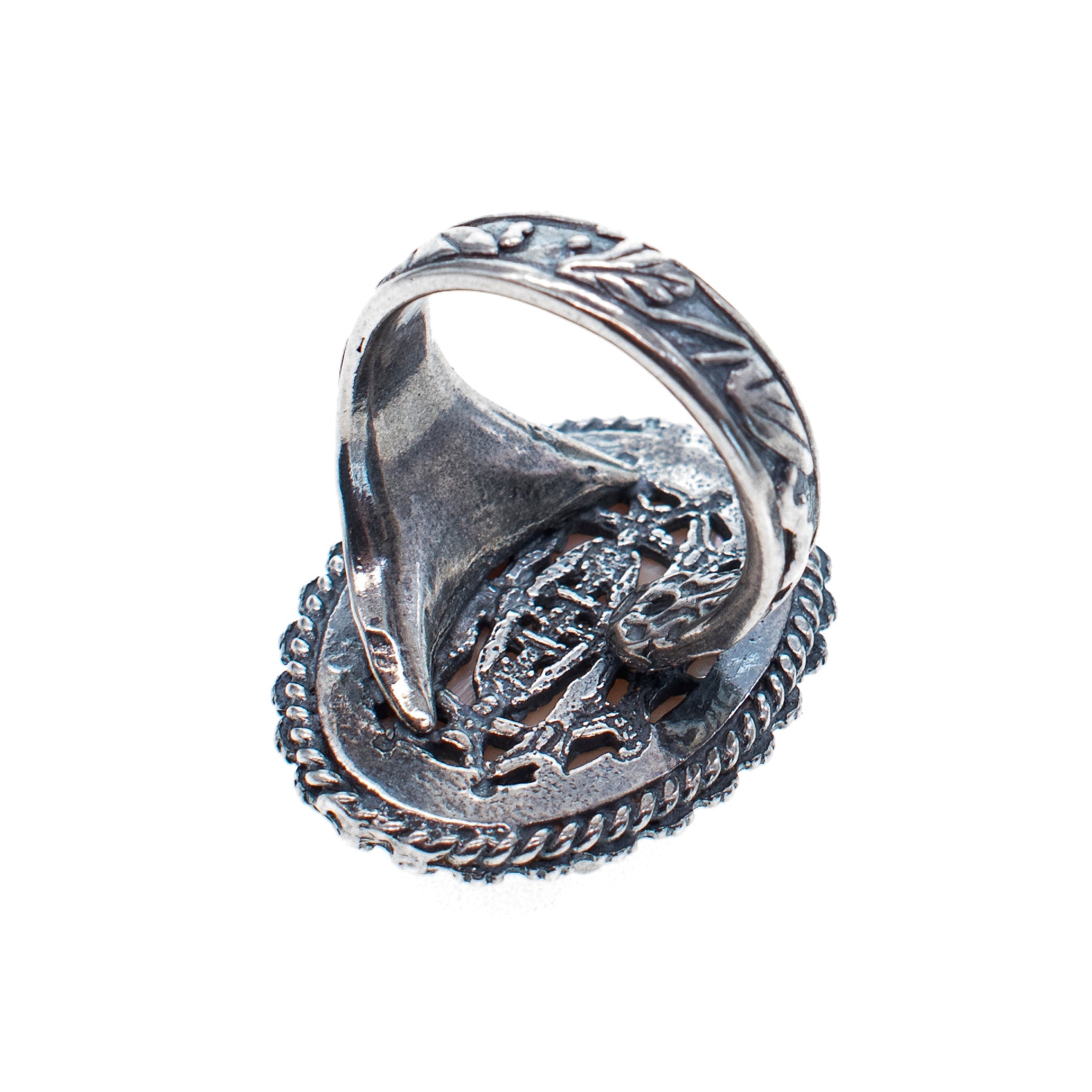 R 25e05 Mauve Pink Cameo Ring