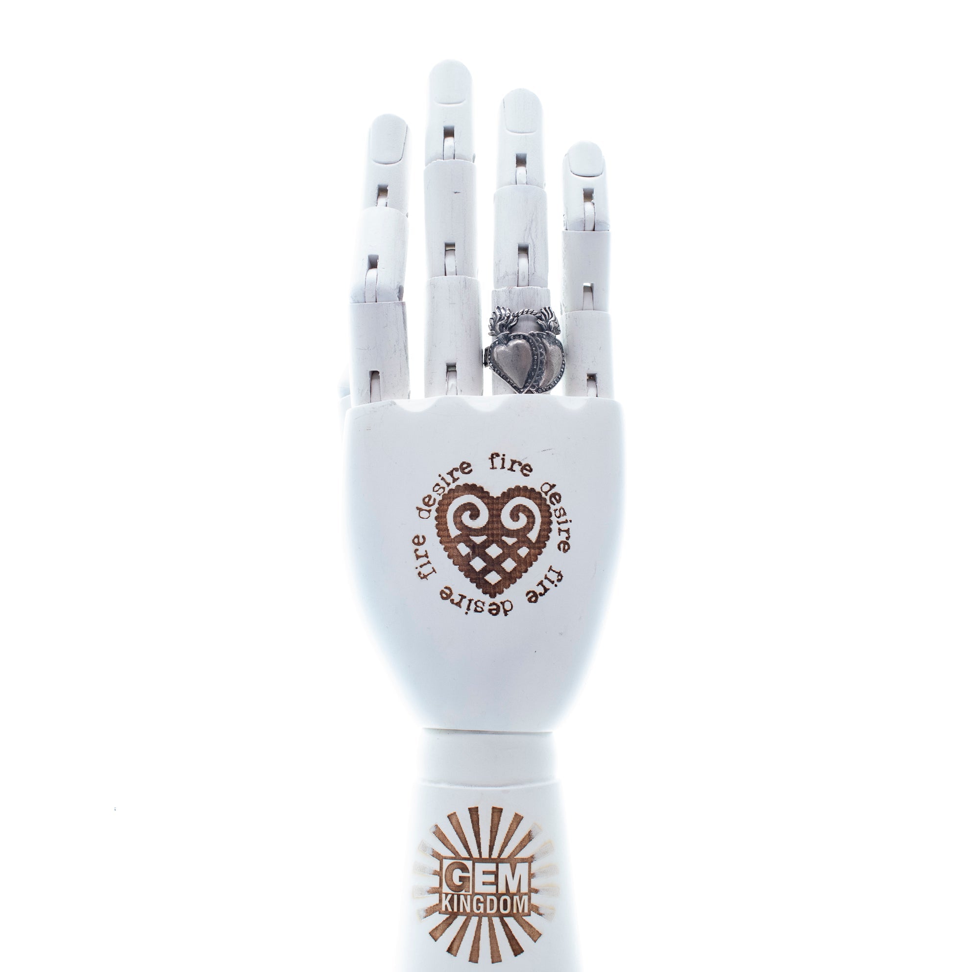 R 25e08 Double Sacred Heart Ring
