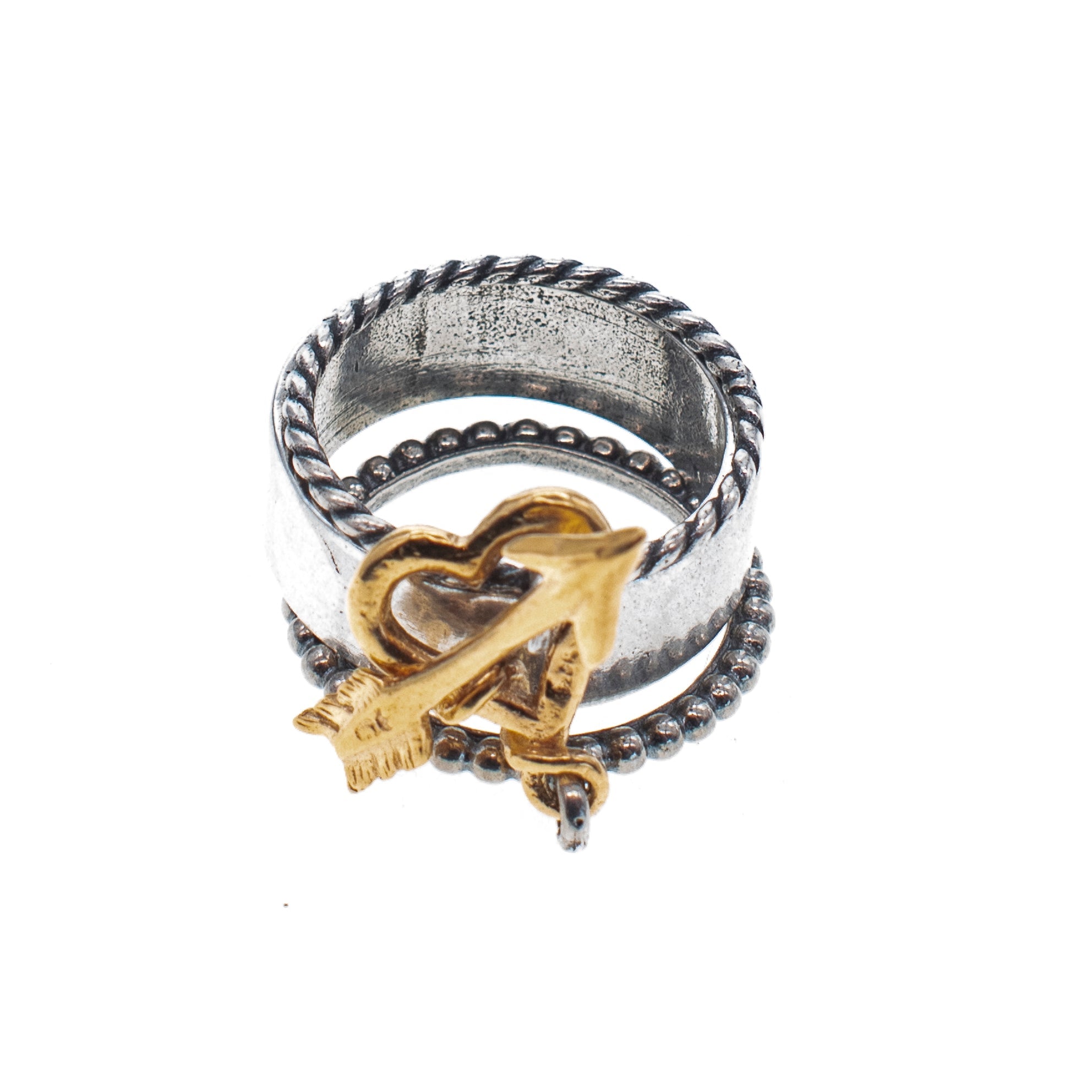 R 25e19 Heart and Arrow Ring Set