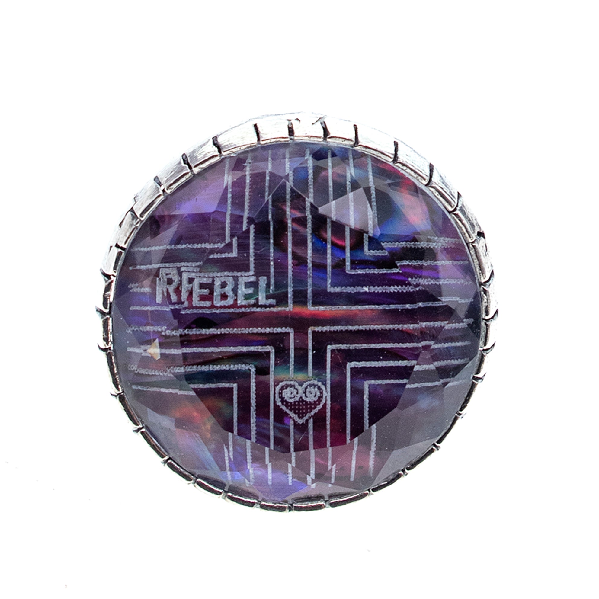R 25f01C Purple Crystal Ring