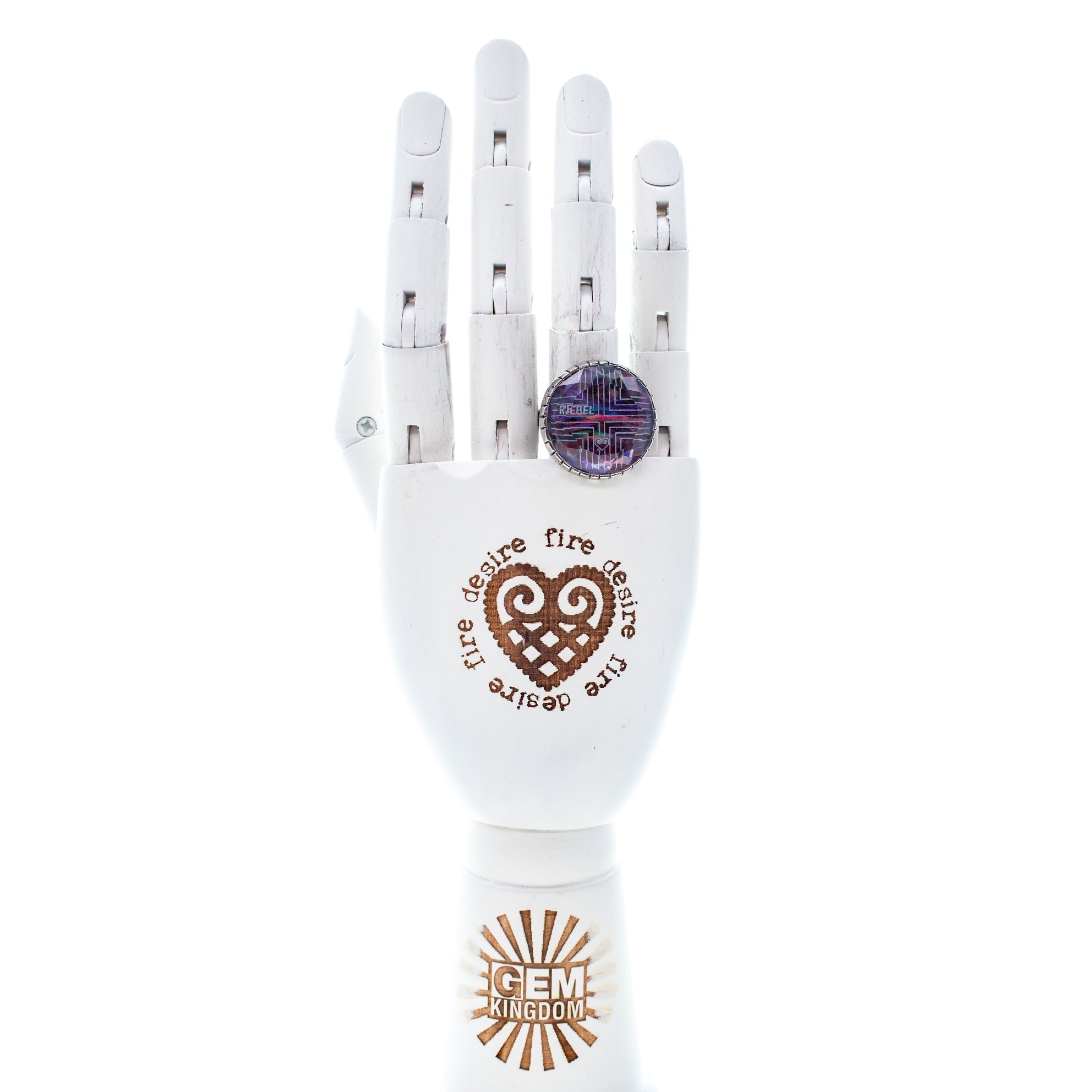 R 25f01C Purple Crystal Ring