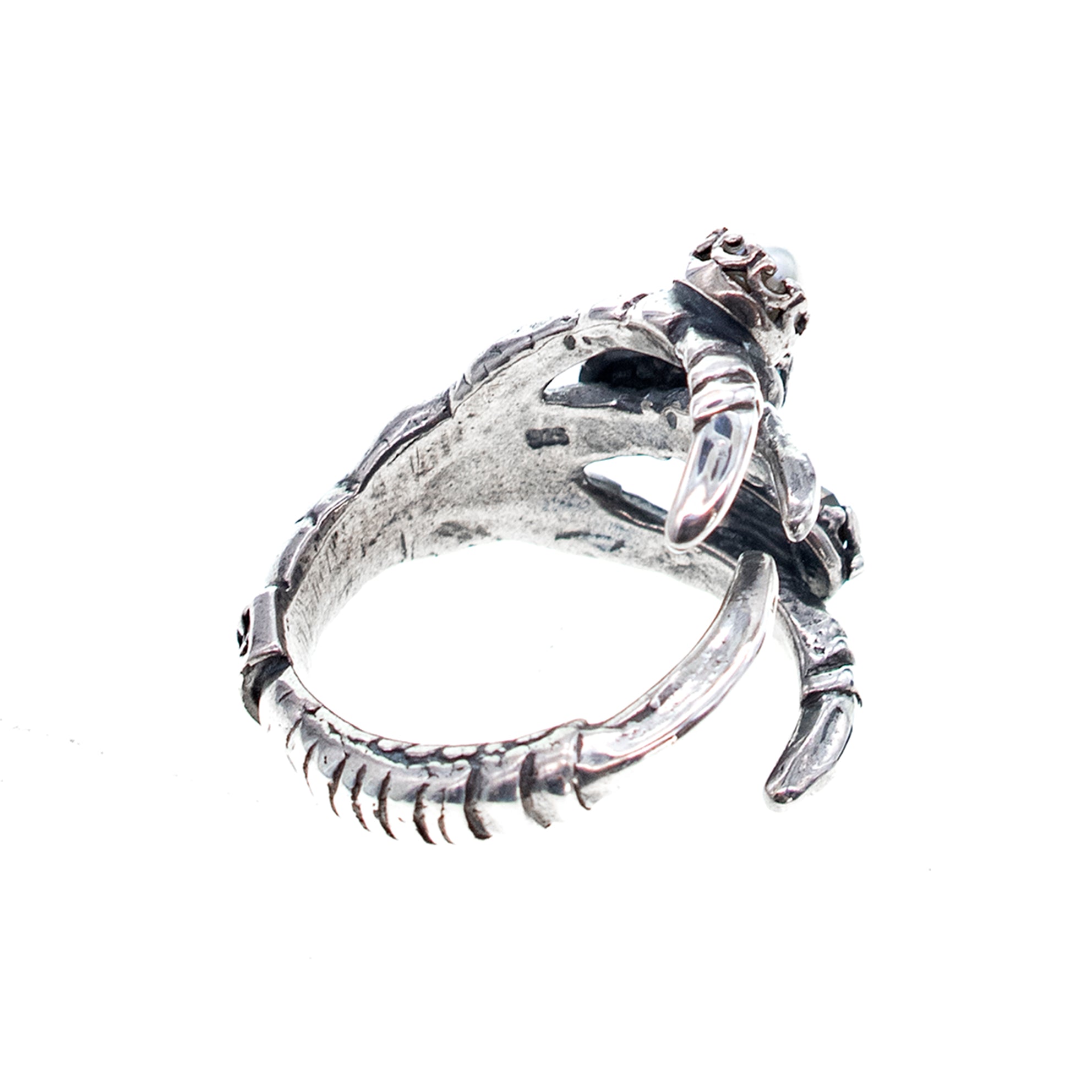 R 25f03A Multi-Stone Claw Ring Aqua