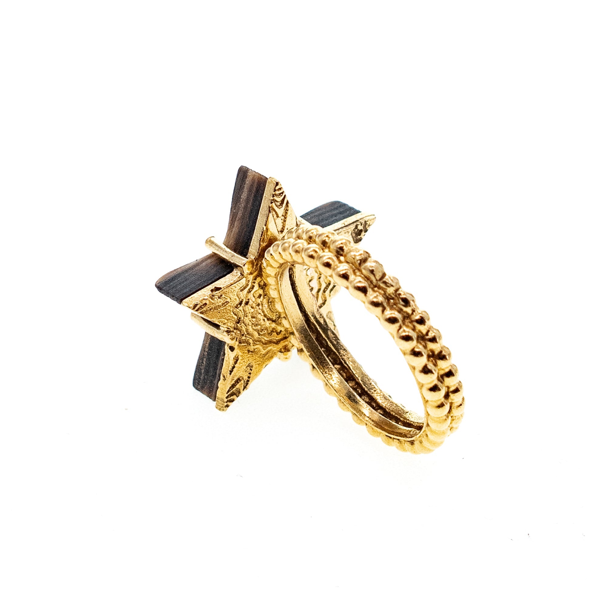 R 25g14 Horn Star Ring
