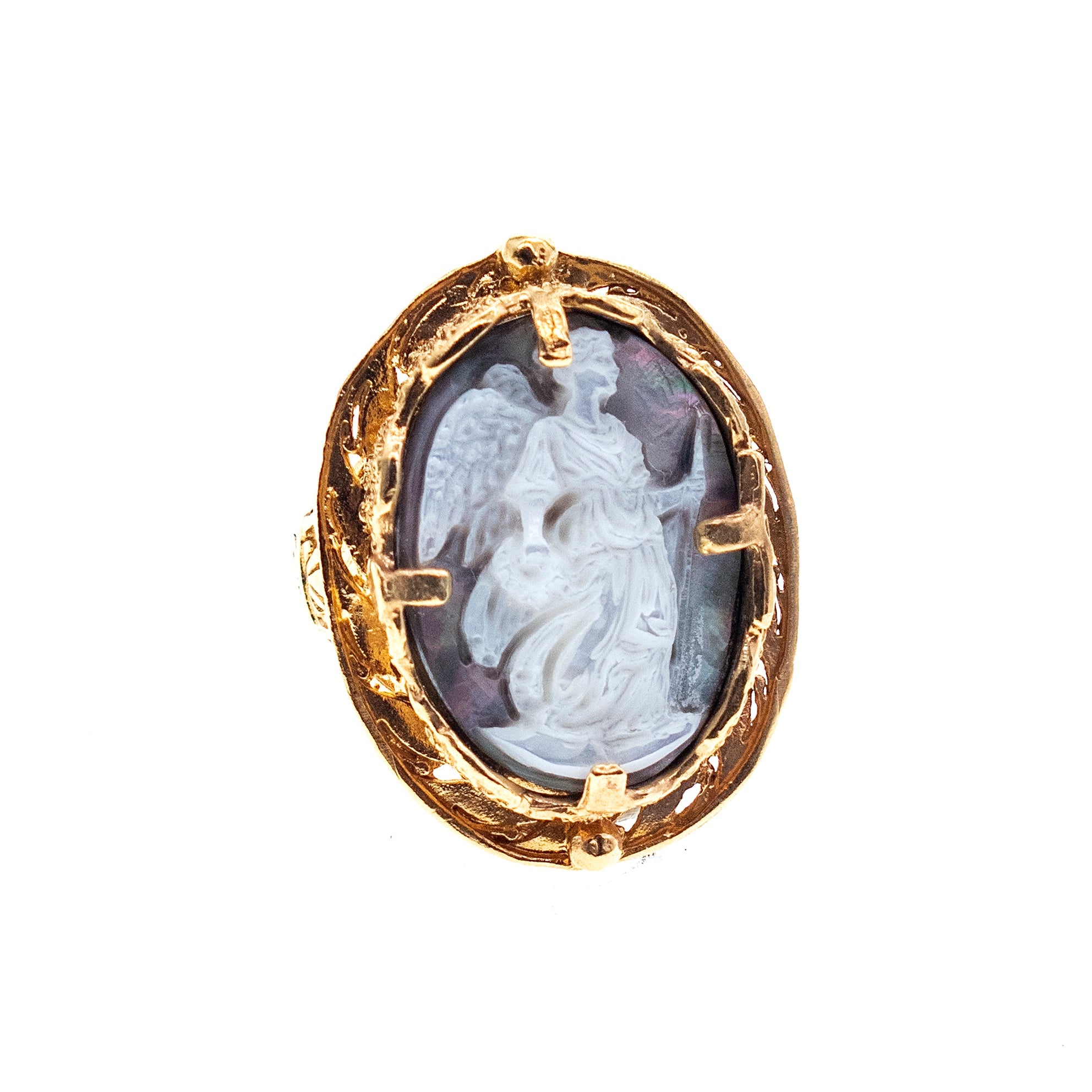 R 26g01 Goddess Nike Cameo Ring