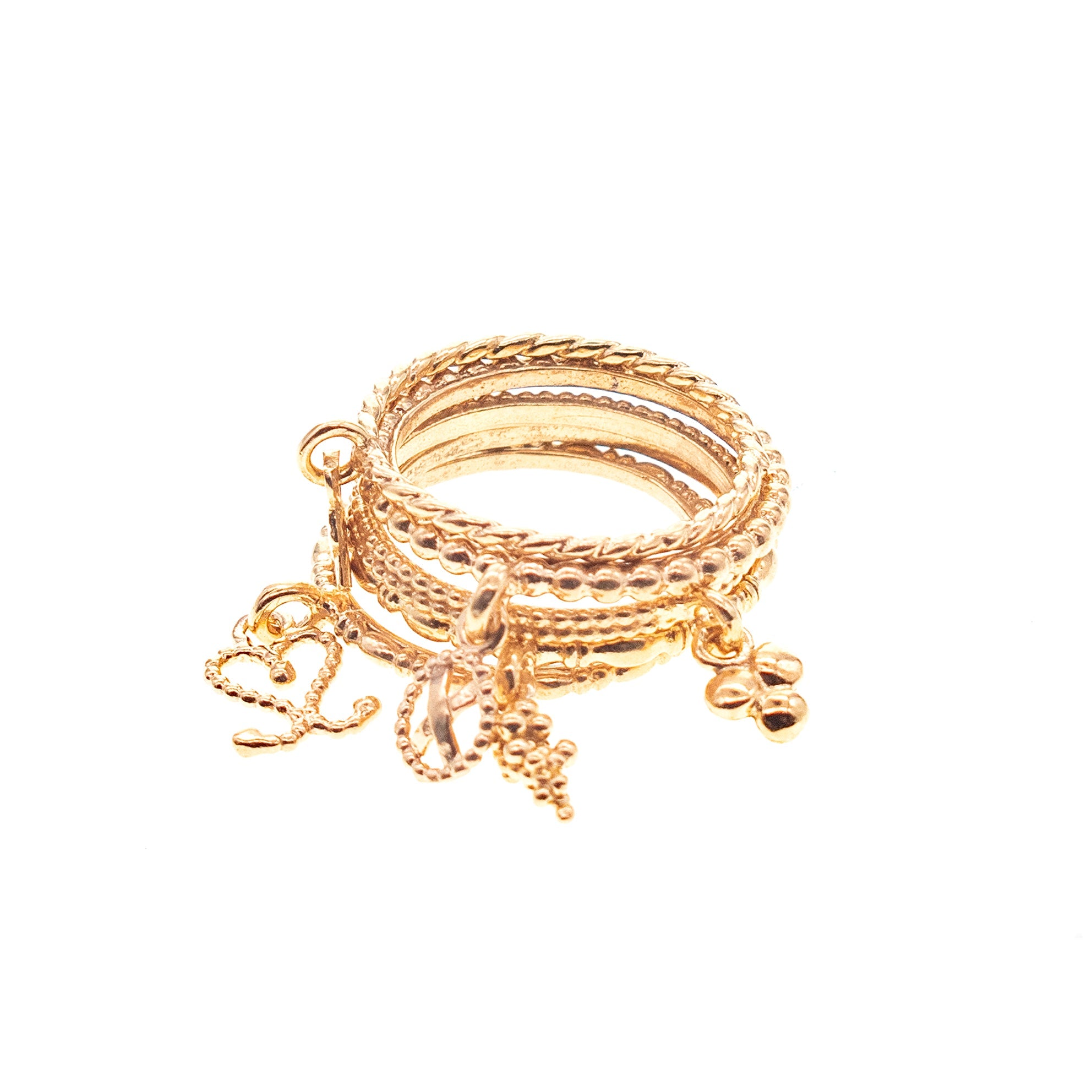 R 26g10 Charm stacking ring set