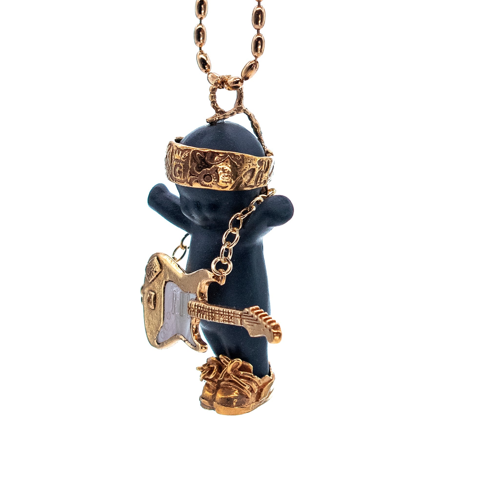 BG43B Happy Baby "Rock-a-bye" Black and gold Necklace