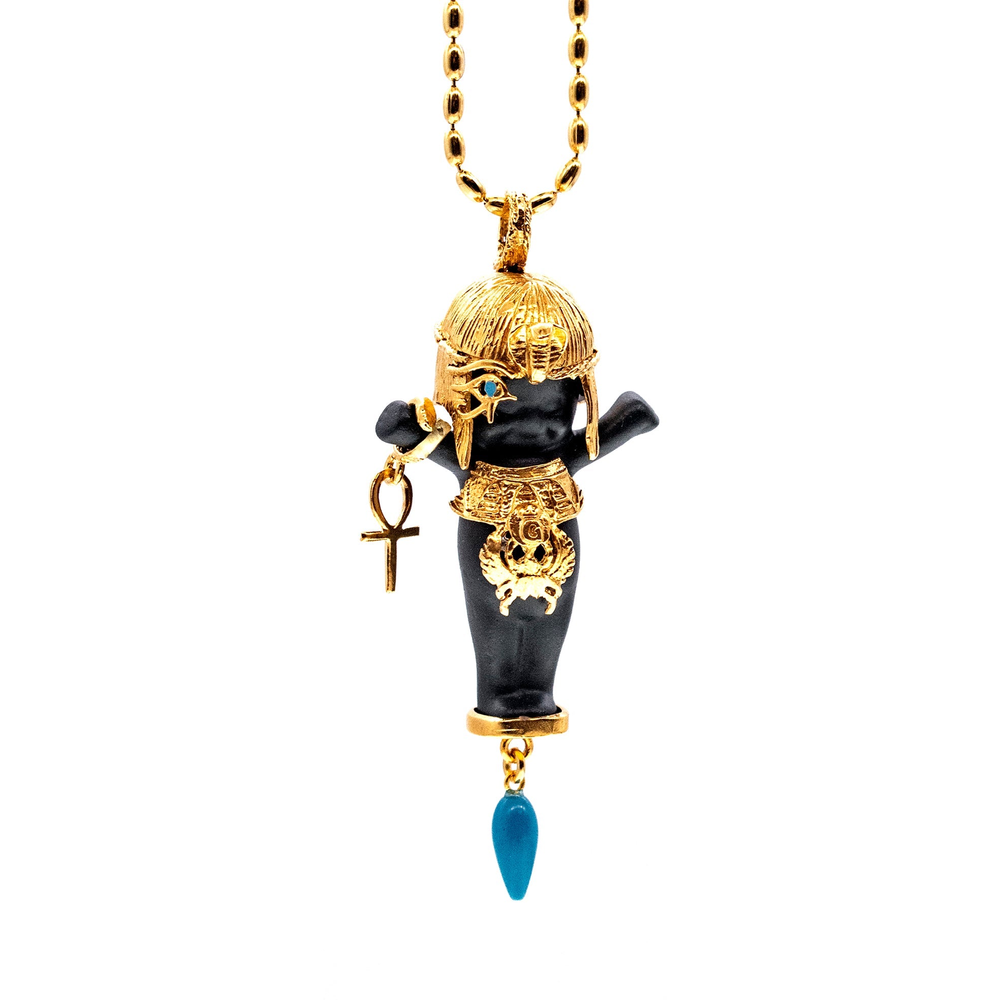 BG52B Happy Baby "Cleo" Black and gold Necklace
