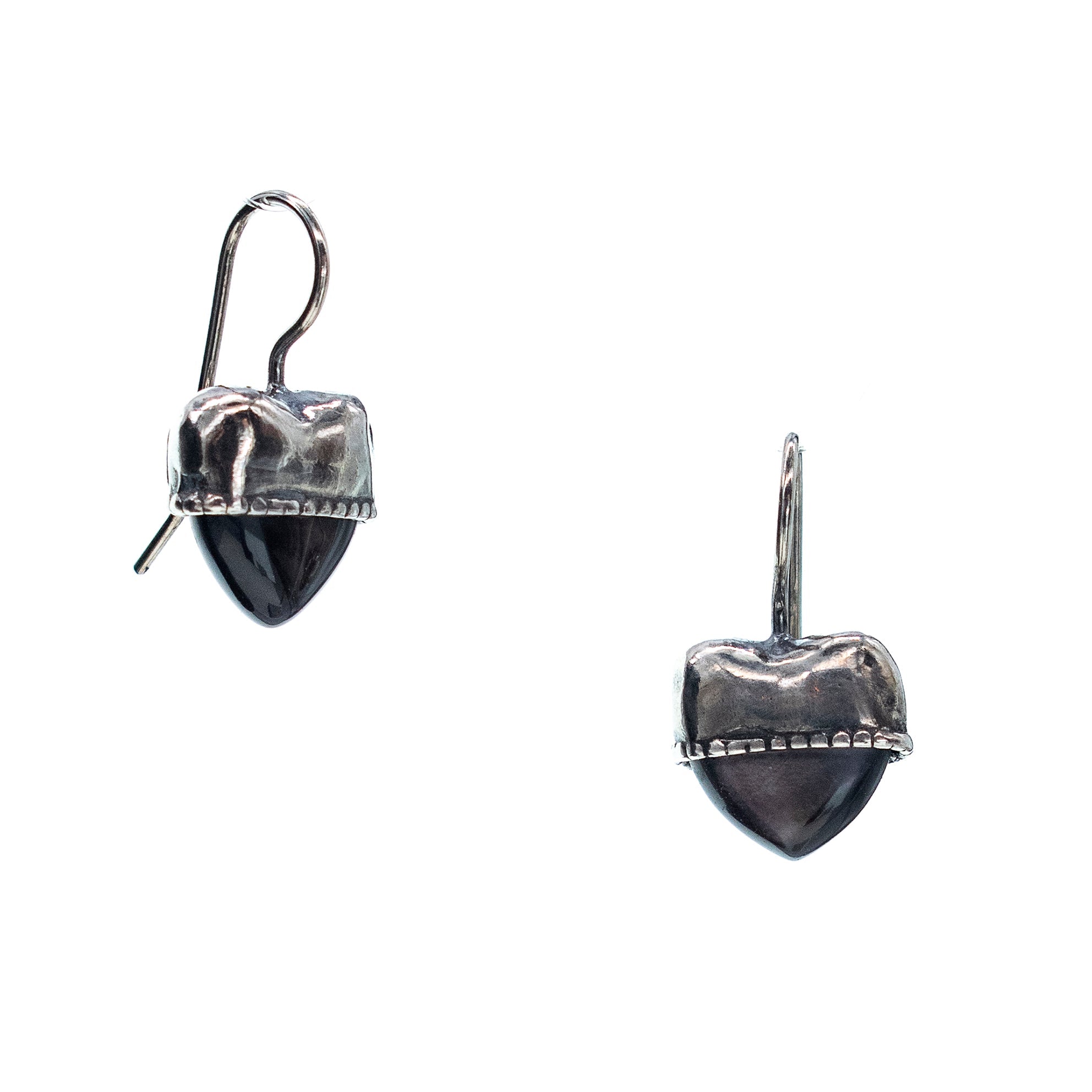 E 25a06B Eye Love You Little Heart Earrings Black Mother Of Pearl