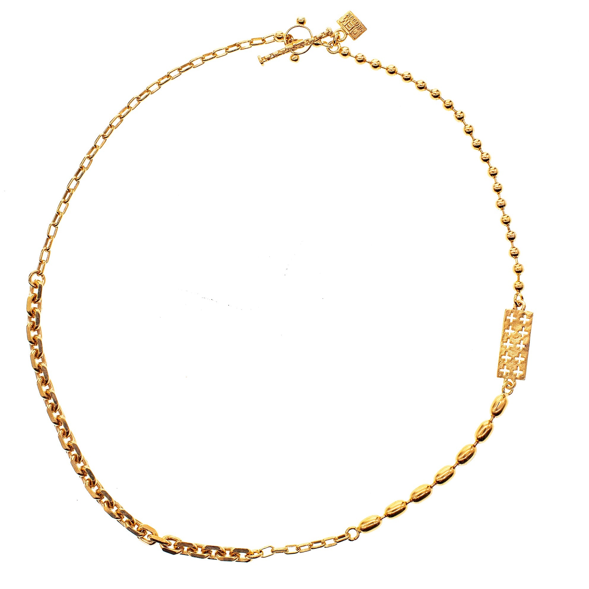 CH 25g04 Textured Cross Bar Chain