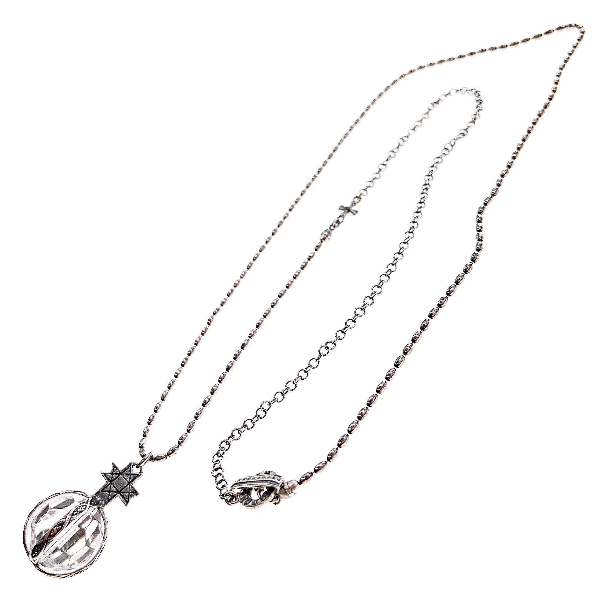 NK 24d16 crystal pendant necklace