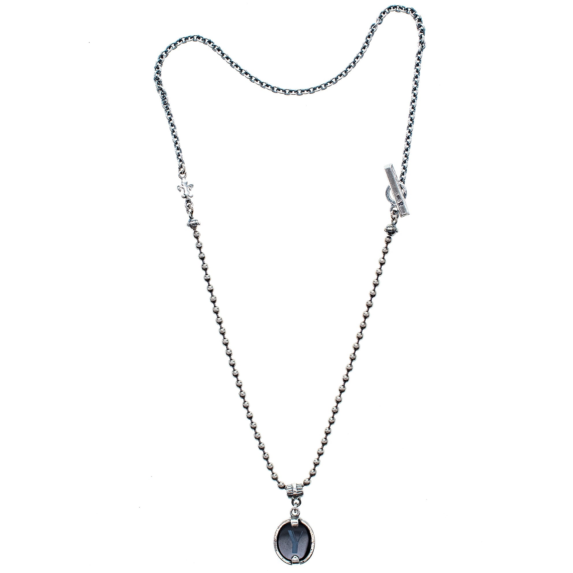 NM04 Sterling silver monogram necklace