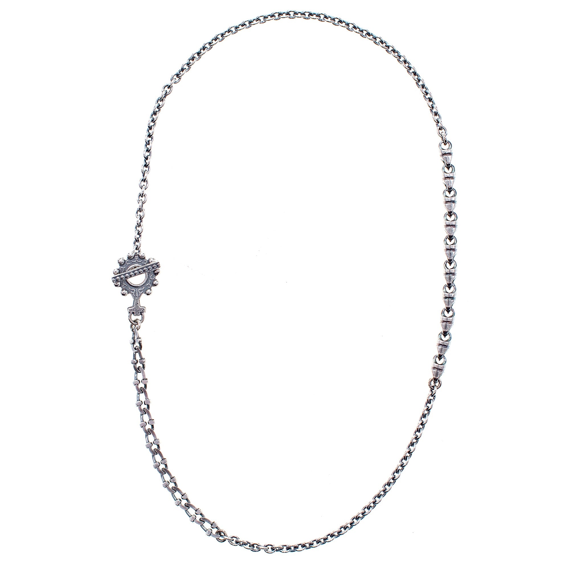 CH 240 Rosary sterling silver necklace