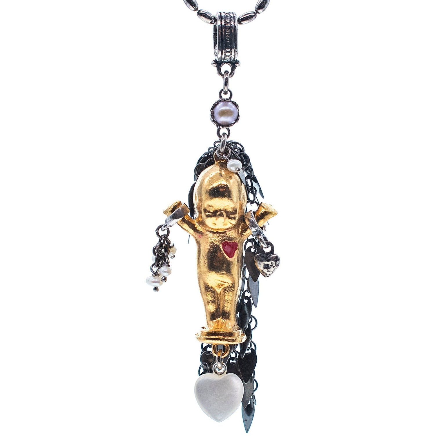 BS56 Happy Baby "Goldie" Silver Necklace