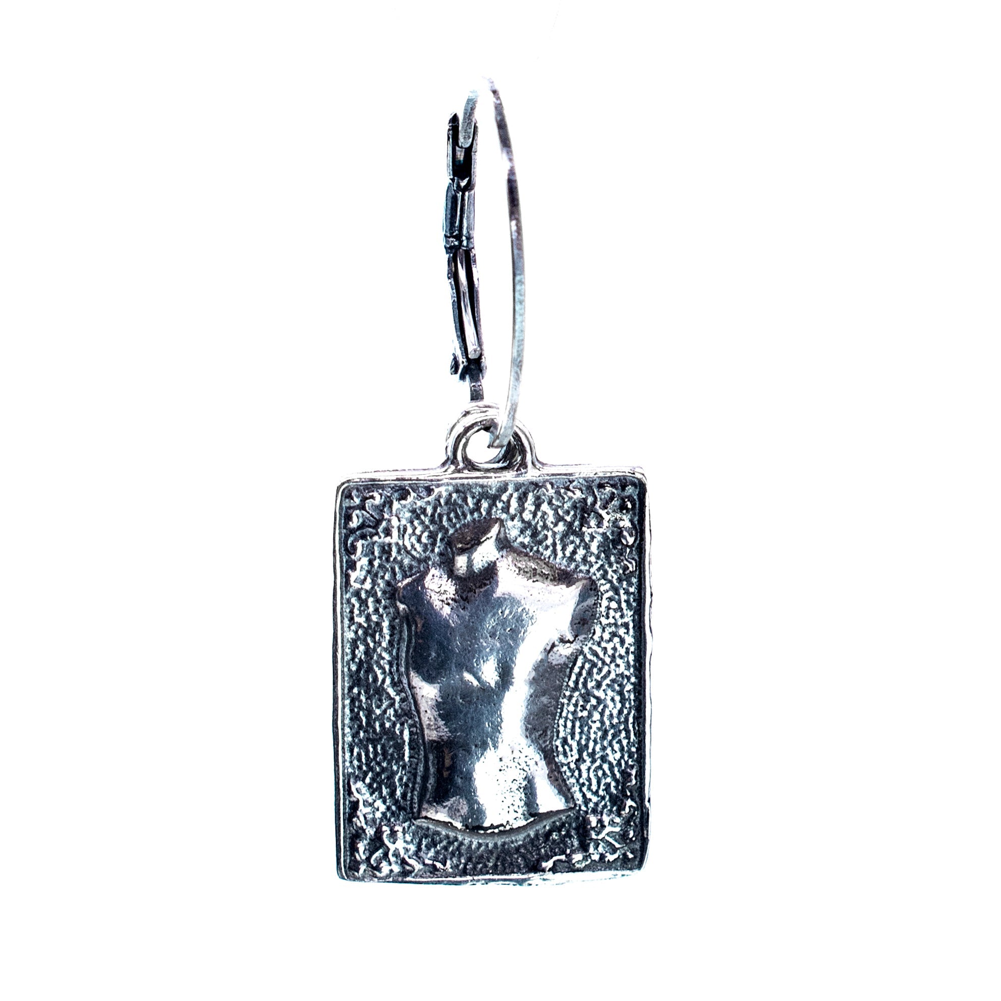 ES 25e24 Silver Male Torso "Ex Voto" Single Earring