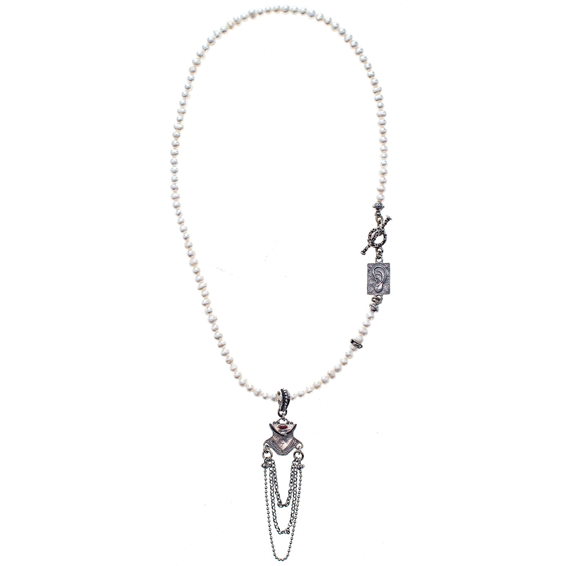 NK 25e20 Ex Voto Fringe Pearl Necklace