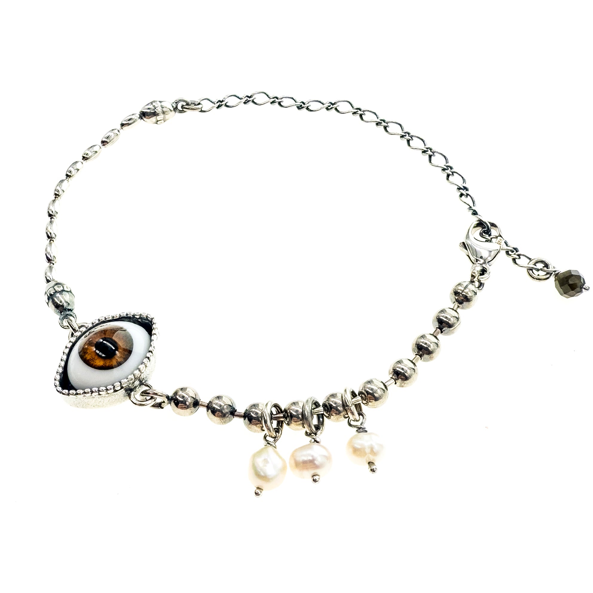 B 25a04C Eye love you bracelet brown eye