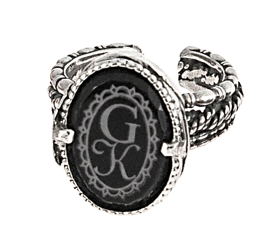 RM01 Sterling silver Initials ring