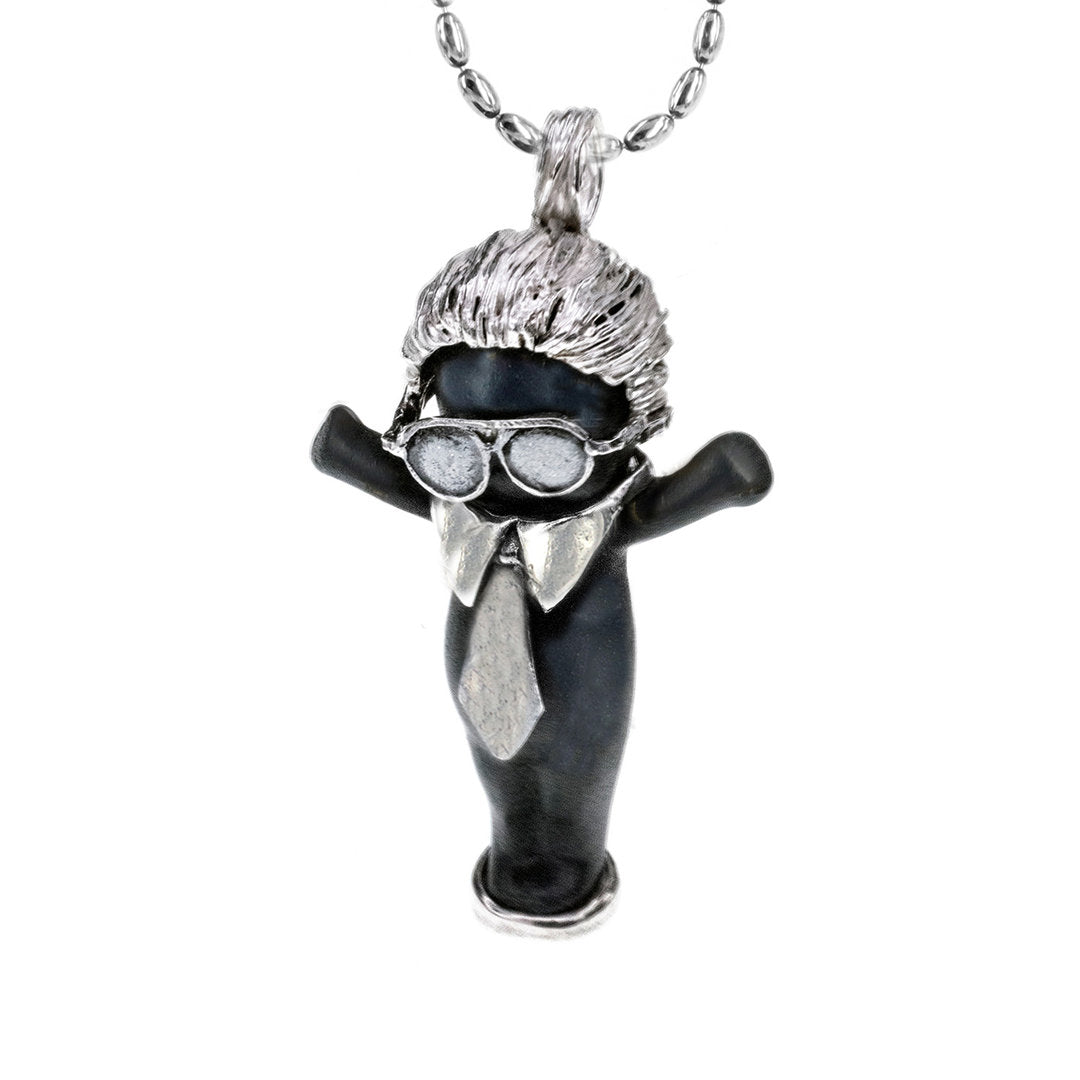 BS46 Happy Baby "Little Karl" Black and silver Necklace