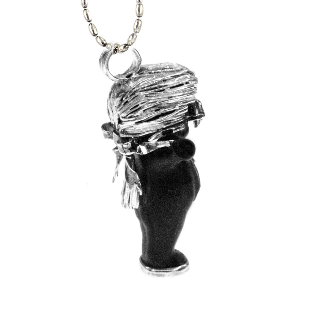 BS46 Happy Baby "Little Karl" Black and silver Necklace