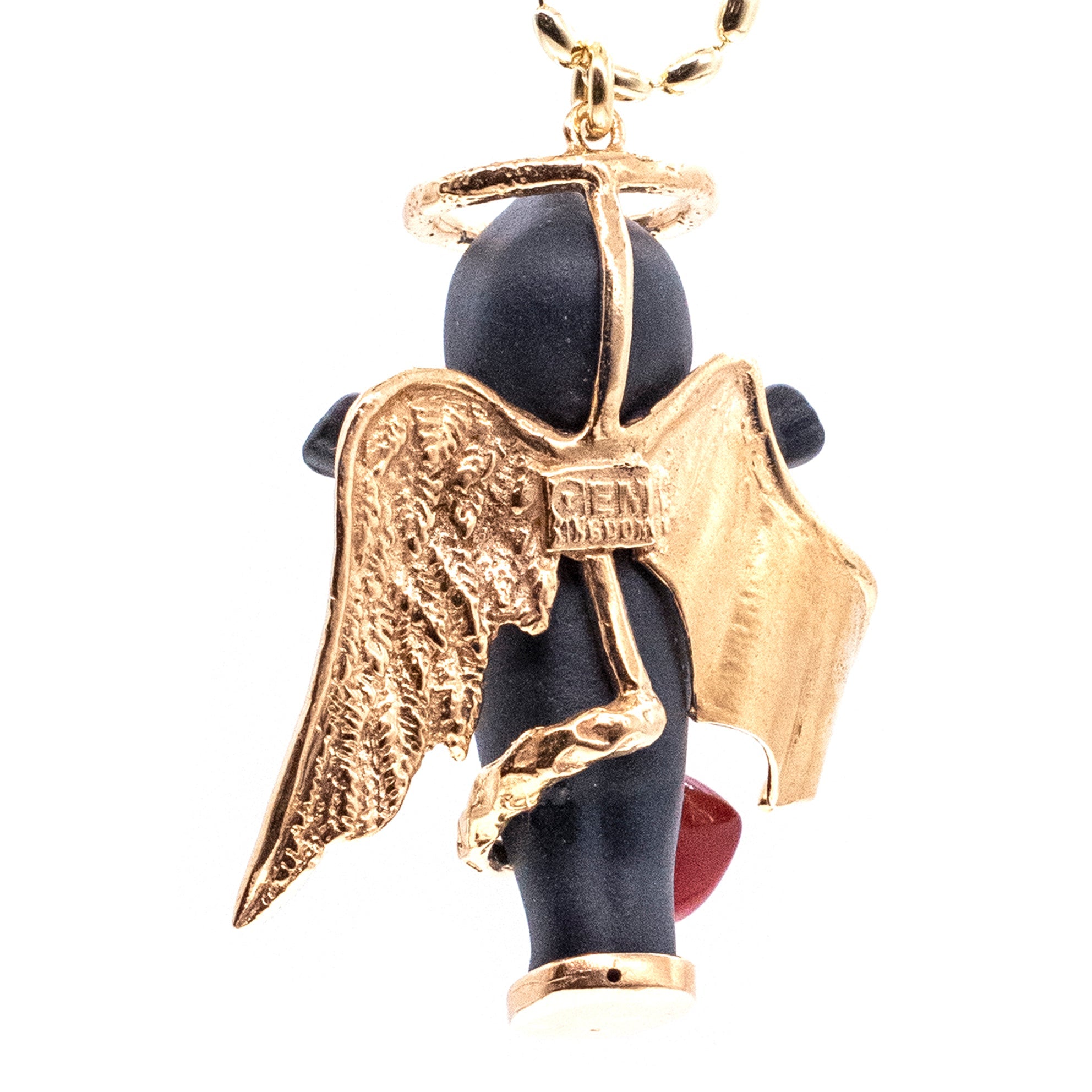 BG41B Happy Baby "Lucy in the sky" Black and gold Necklace