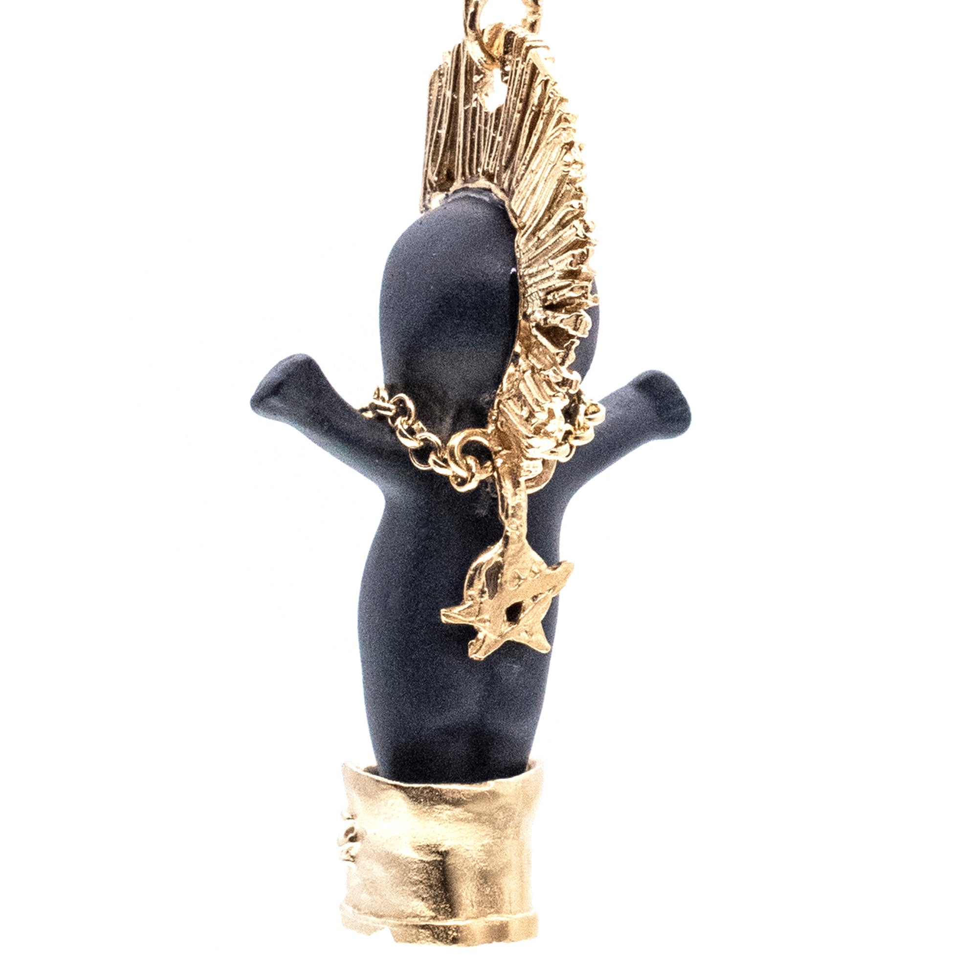 BG40B Happy Baby "Little Sid" Black and gold Necklace